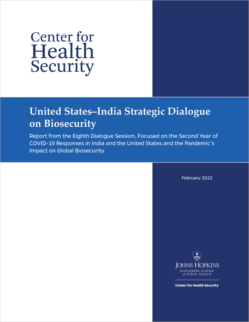 United States–India Strategic Dialogue on Biosecurity - Report from eighth dialogue session