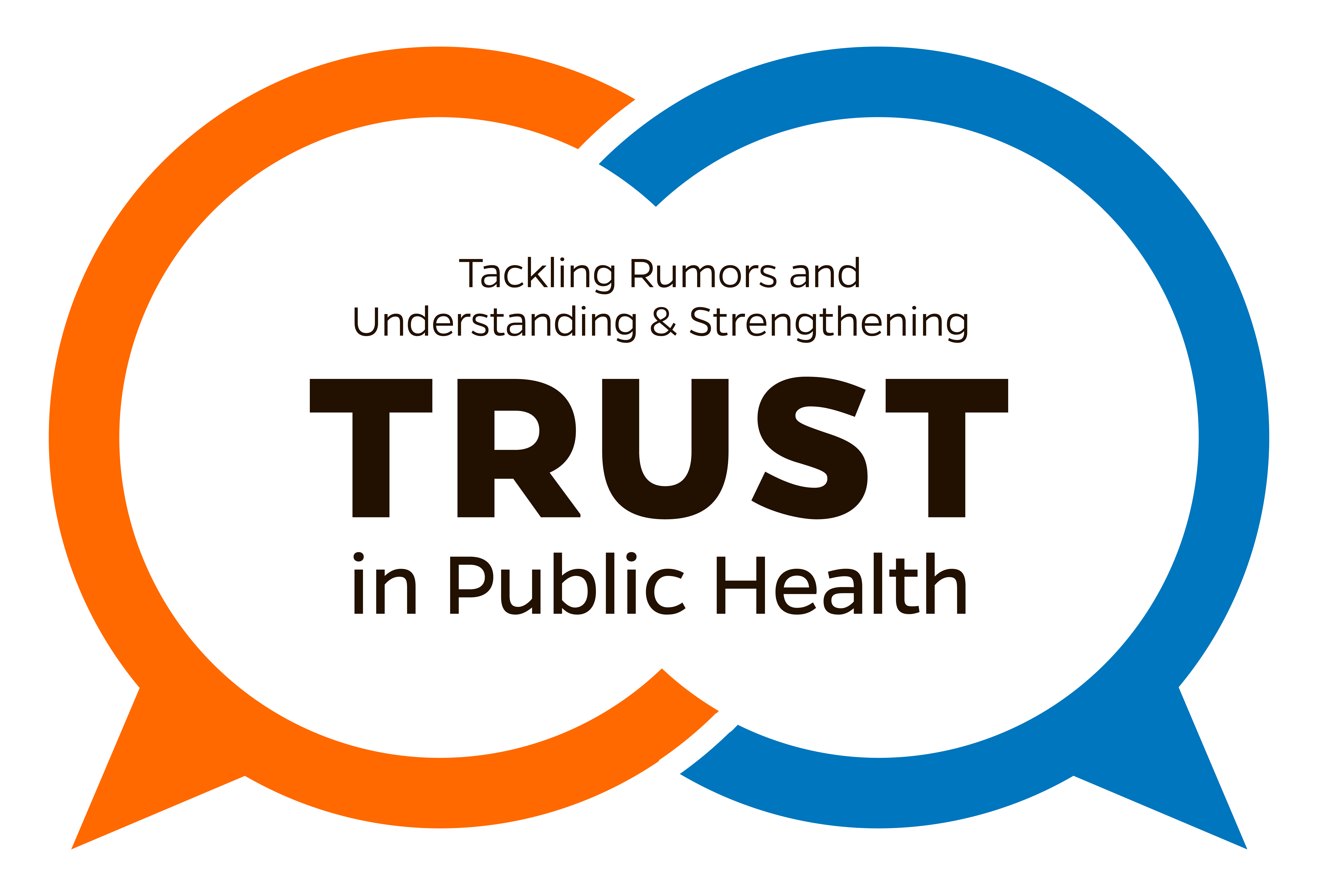 TRUST project emblem, Tackling Rumors and Understanding & Strengthening Trust (TRUST) in Public Health 