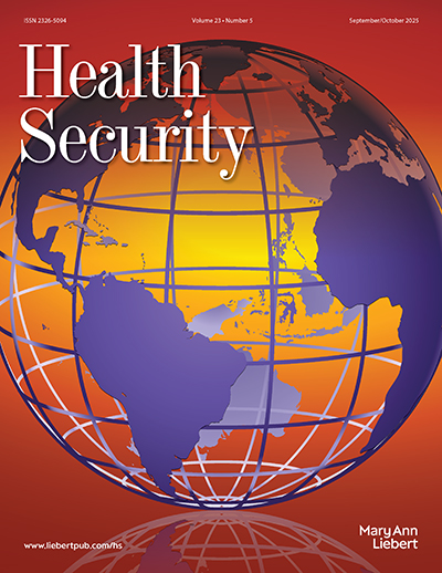 Health Security journal, September/October 2025