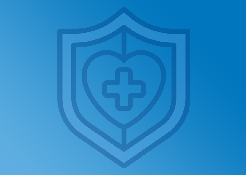New & Noteworthy, Preparedness Initiatives tile, a blue gradient backgroudn with an icon of a medical shield with a heart and medical cross