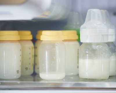 Photo of baby bottles with milk