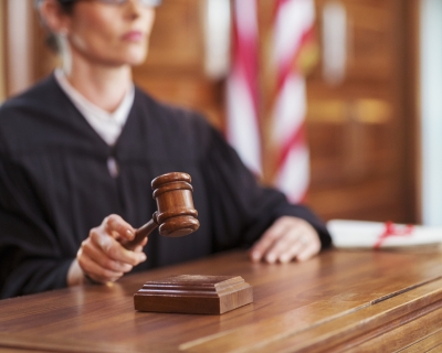 image of female judge with gavel