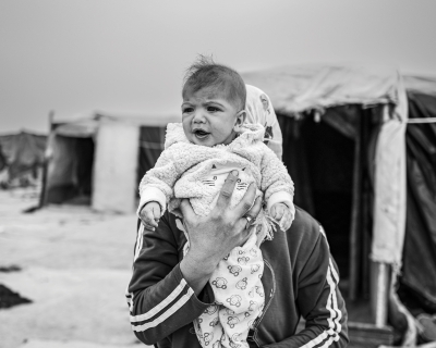 Informal Syrian tented settlement in Jordan. April 2022. Dalia Naber.