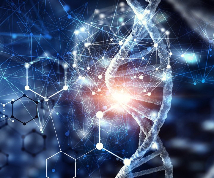 Biotechnology digital background . Mixed media  by Sergey Nivens