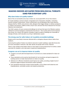 Fact Sheet: Making Indoor Air Safer from Biological Threats (and for Everyday Life)