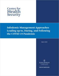 report cover, Infodemic Management Approaches Leading up to, During, and Following the COVID-19 Pandemic