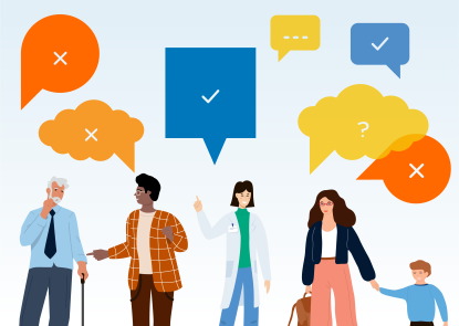 TRUST project, Illustration, TRUST in Public Health provides tools to tackle rumors, as well as understand and strengthen trust in PHEPR within an environment of rumors.